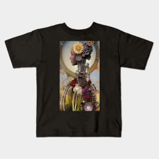 Surreal Android Robot Art - SP445 - Be Different - Steampunk Kids T-Shirt